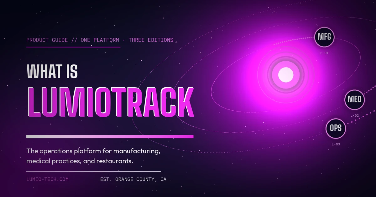 What Is LumioTrack? Mfg, Med, and Ops Explained